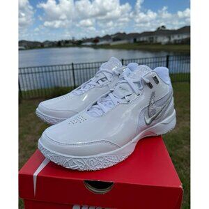 10.5 EN’S NIKE ZOOM LEBRON NXXT GEN AMPD WHITE / SILVER BASKETBALL FJ1566-102